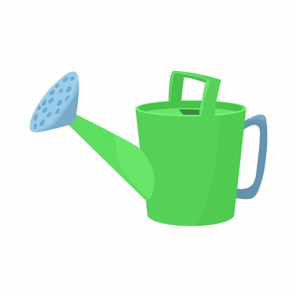 Green watering icon, cartoon style — Stock Vector