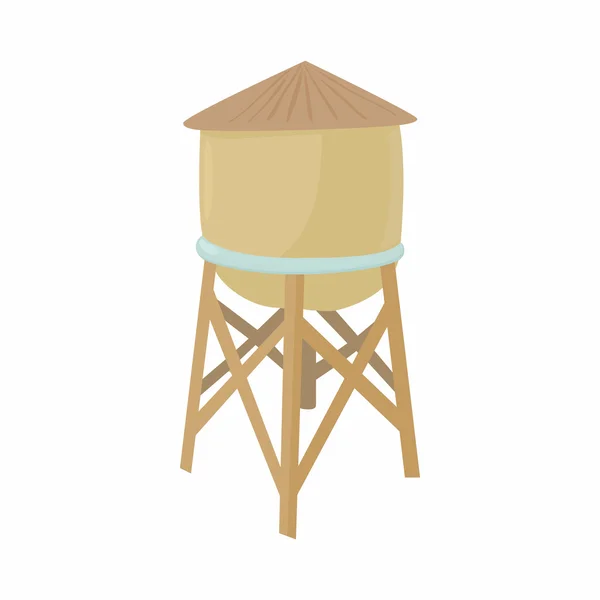 Ο Πύργος νερού εικονίδιο σε ύφος κινούμενων σχεδίων — Διανυσματικό Αρχείο