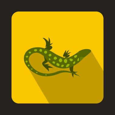 Benekli kertenkele simgesi, düz stil