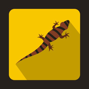 Çizgili bukalemun simgesi, düz stil