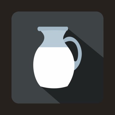 Süt simgesi, düz stil sürahi