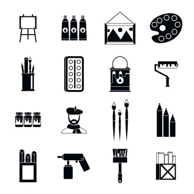 Resim Icons set, basit tarzı