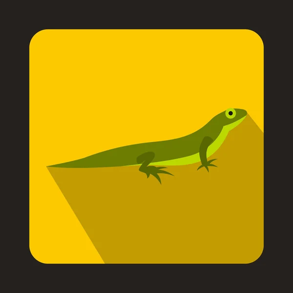 Pequeño icono de lagarto, estilo plano — Vector de stock