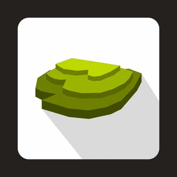 Reice field icon, flat style — стоковый вектор