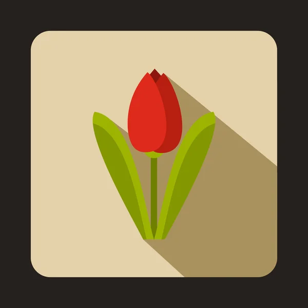 Ícone de tulipa, estilo plano — Vetor de Stock