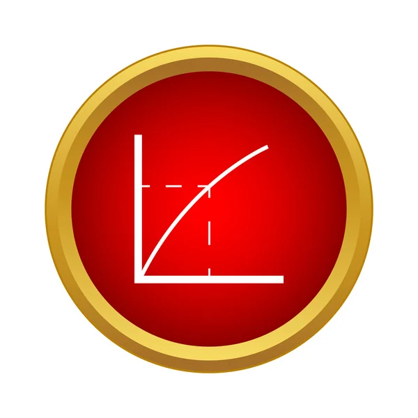 Zakelijke grafiek pictogram in eenvoudige stijl — Stockvector