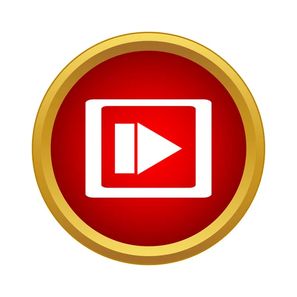 Video película media player icon, estilo simple — Archivo Imágenes Vectoriales