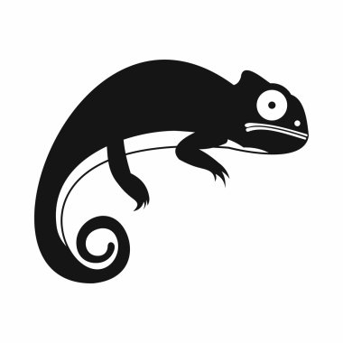 Chameleon icon, simple style clipart