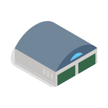 Hangar simgesi, izometrik 3d stili
