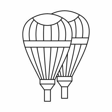 Balonlar simgesi, anahat stili