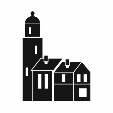 Evleri kutsal kişilerin resmi, basit tarzı