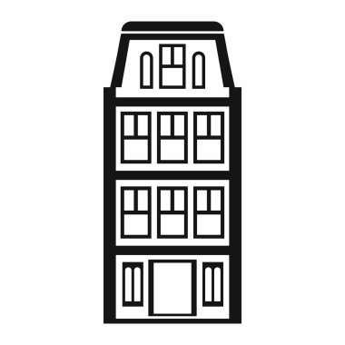 Hollanda evleri kutsal kişilerin resmi, basit tarzı