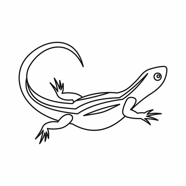 Icono de lagarto, estilo de esquema — Archivo Imágenes Vectoriales