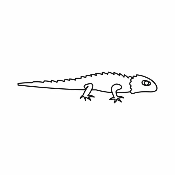 Iguana ikon, gaya sederhana - Stok Vektor