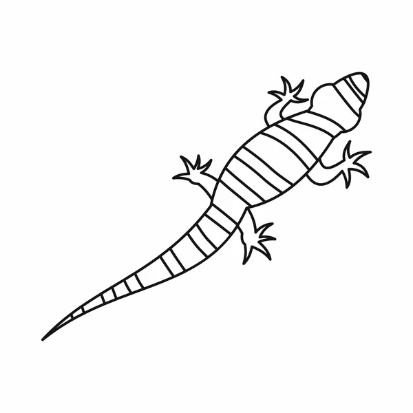 Icono de lagarto, estilo de esquema — Vector de stock