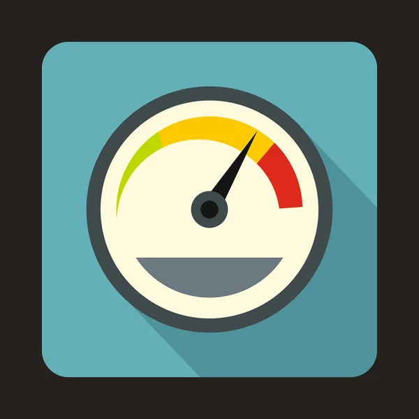 Snelheidsmeter douanepictogram, vlakke stijl — Stockvector