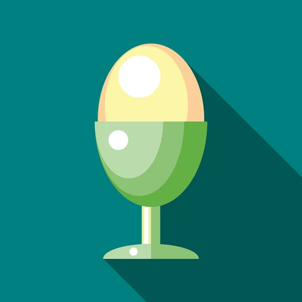 Stand com ícone de ovo, estilo plano —  Vetores de Stock
