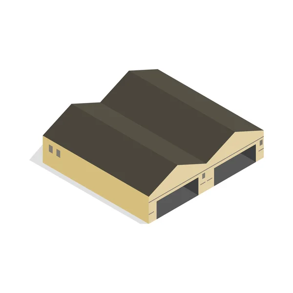 Icono de Hangar, estilo isométrico 3d — Vector de stock