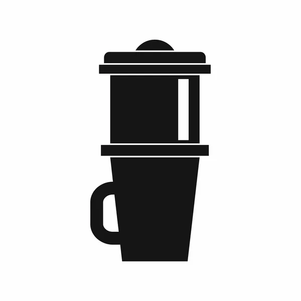 Tasse pour icône du café, style simple — Image vectorielle