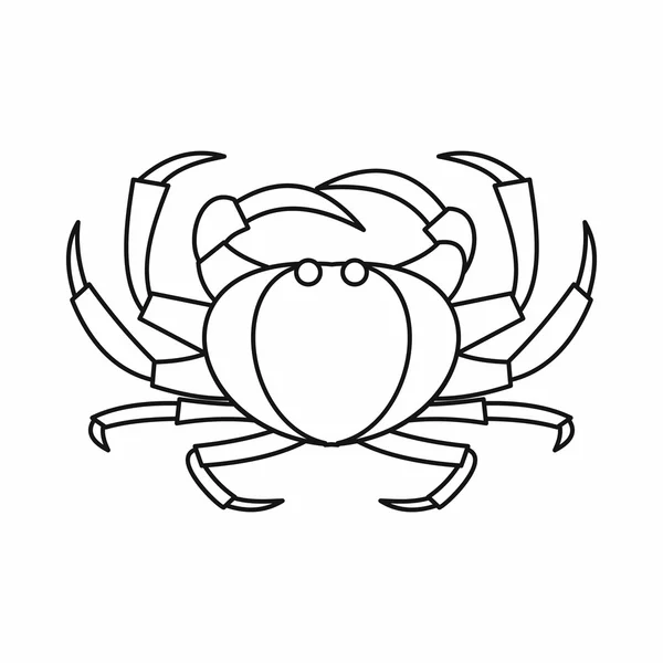 Krab pictogram, Kaderstijl — Stockvector