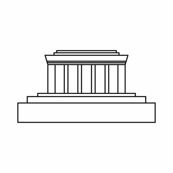 Icono del edificio, estilo del esquema — Vector de stock