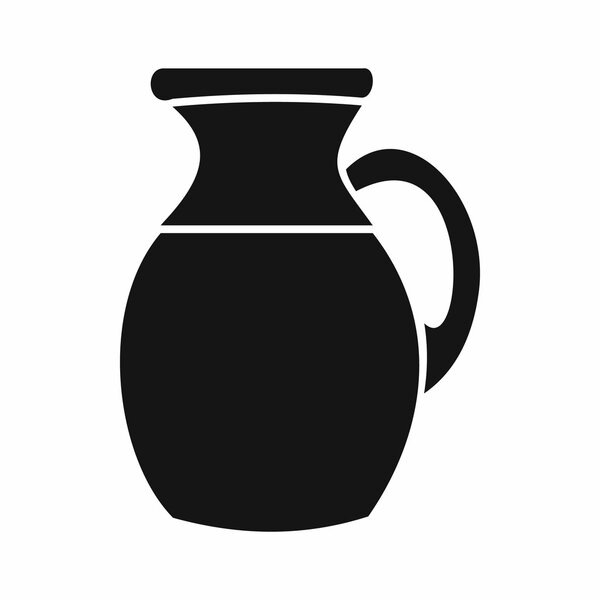 Jug of milk icon, simple style