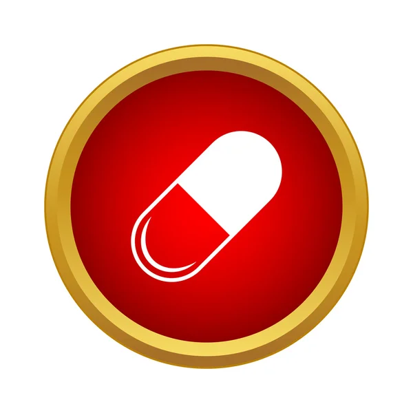 Pill icon in simple style — Stock Vector