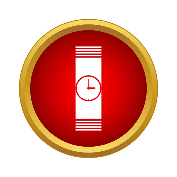 Horloge pictogram in eenvoudige stijl — Stockvector