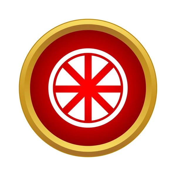 Strahlen im Kreis-Symbol in einfachem Stil — Stockvektor