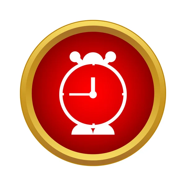Ícone do relógio de alarme em estilo simples — Vetor de Stock