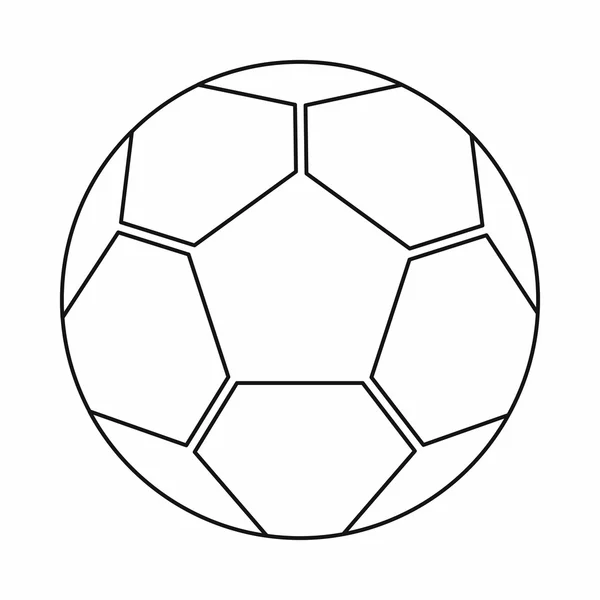 Icône de ballon de football, style contour — Image vectorielle