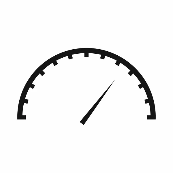 Snelheidsmeter pictogram, eenvoudige stijl — Stockvector