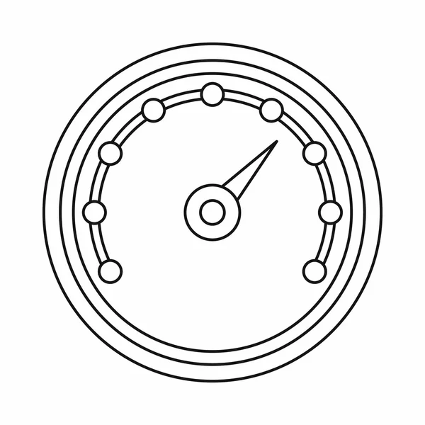 Icône du compteur de vitesse, style contour — Image vectorielle