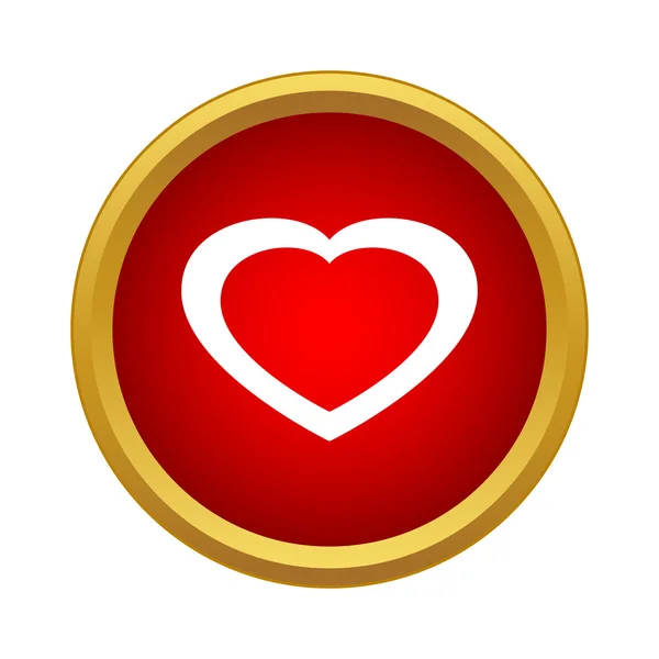 Healthy heart icon, simple style — Stock Vector