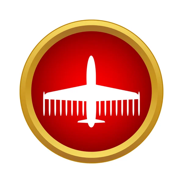 Icono de avión, estilo simple — Vector de stock