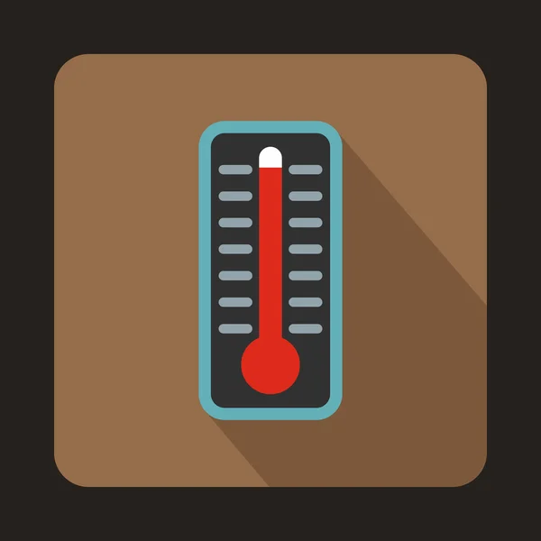 Thermometer indicates high temperature icon — Stock Vector