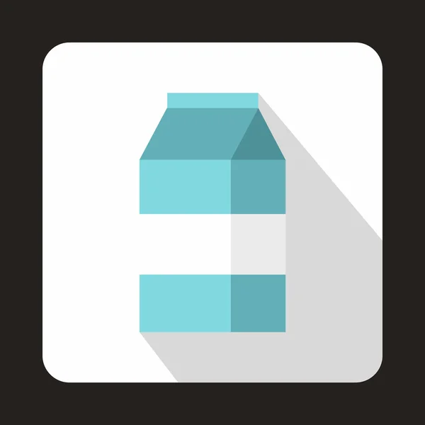 Schachtel mit Milch-Ikone im flachen Stil — Stockvektor