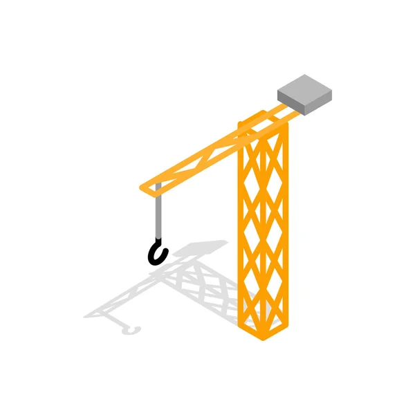 建設クレーン アイコン、等角投影の 3d スタイル — ストックベクタ