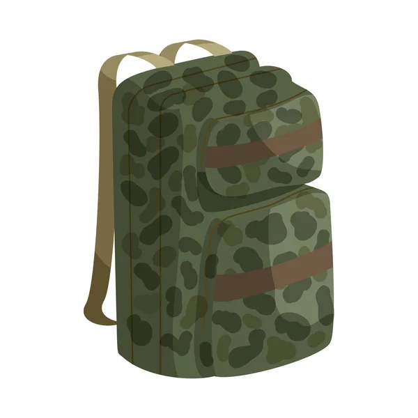 Ícone de mochila de caça, estilo cartoon —  Vetores de Stock