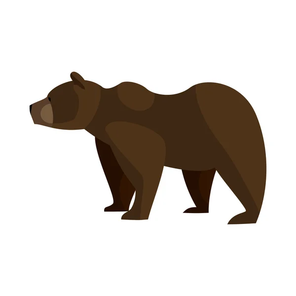 Піктограма ведмедя, мультиплікаційний стиль — стоковий вектор