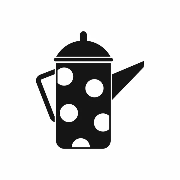 Retro-Ikone für Kaffeekocher, einfacher Stil — Stockvektor