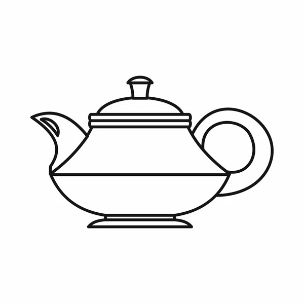 茶壶图标，大纲样式 — 图库矢量图片