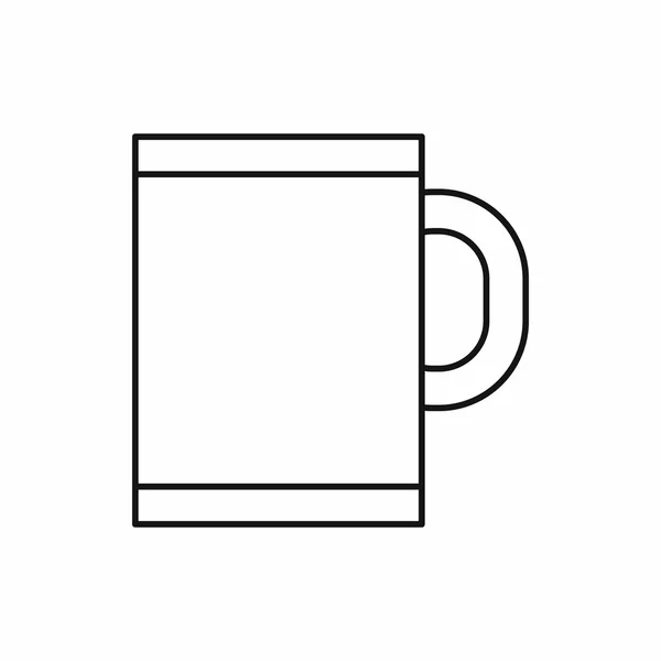 Taza de té icono, estilo de contorno — Vector de stock