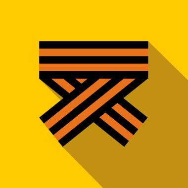 Turuncu ve siyah çizgili şerit sembol simge