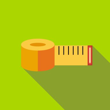 Sarı ölçüm bandı simgesi, düz stil