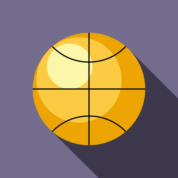 Koszykówka piłka ikona w płaski — Wektor stockowy