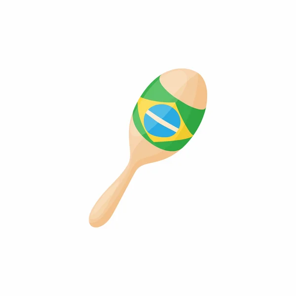 Ícone brasileiro de maracas, estilo cartoon —  Vetores de Stock