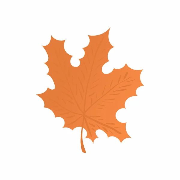 Maple leaf pictogram, cartoon stijl — Stockvector