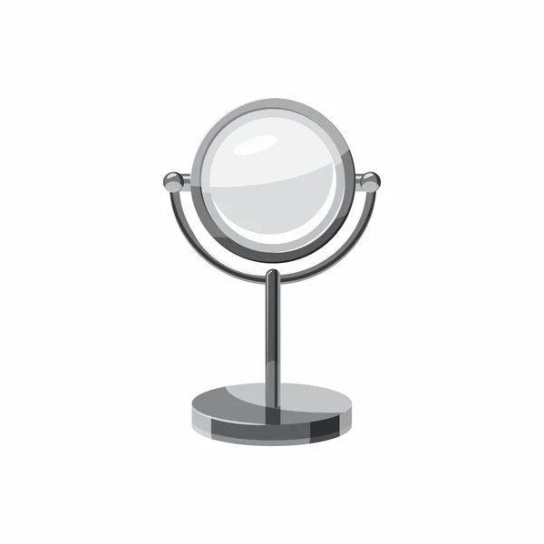 Ícone de espelho redondo, estilo dos desenhos animados — Vetor de Stock