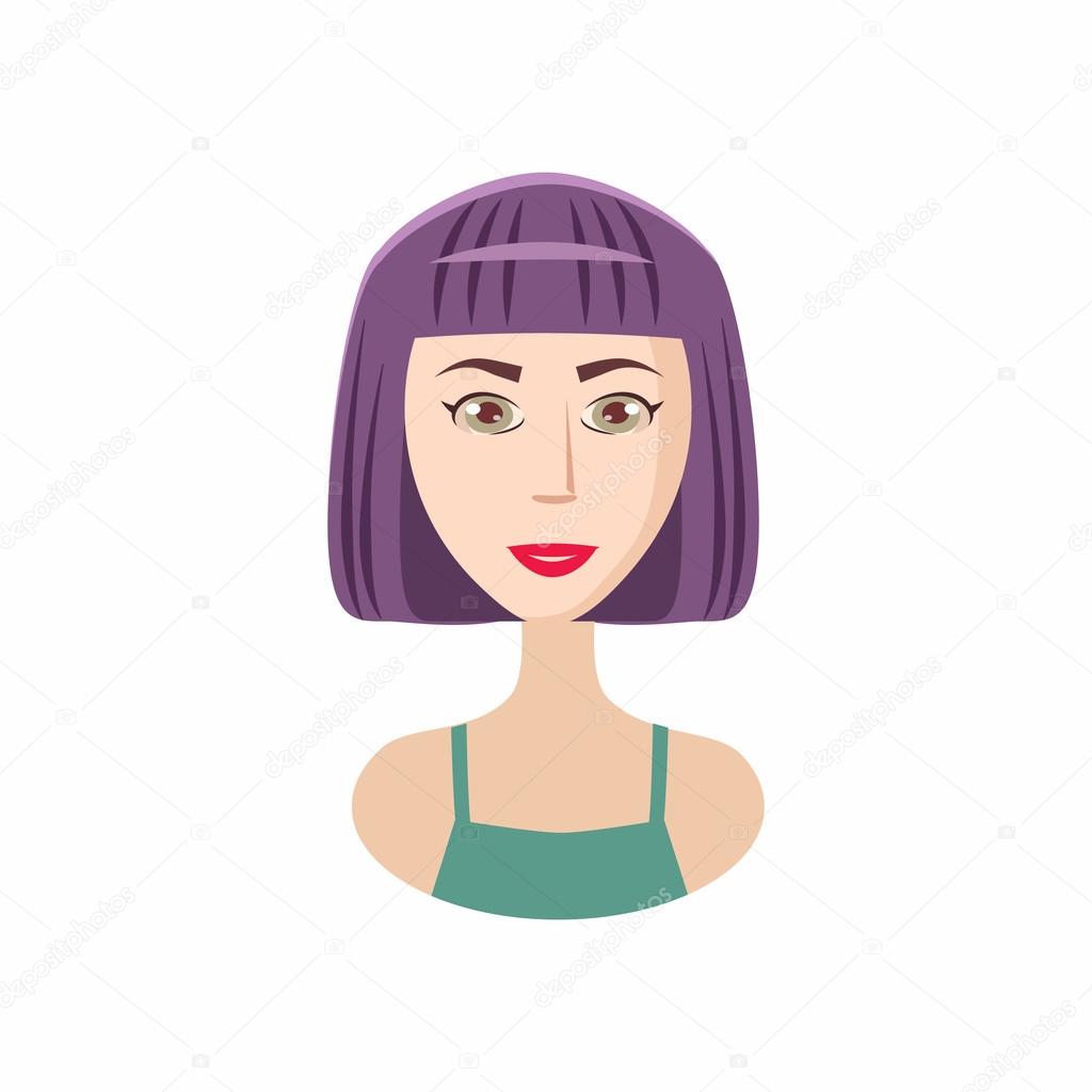 Bob Fryzura Ikona Stylu Cartoon Grafika Wektorowa Ylivdesign